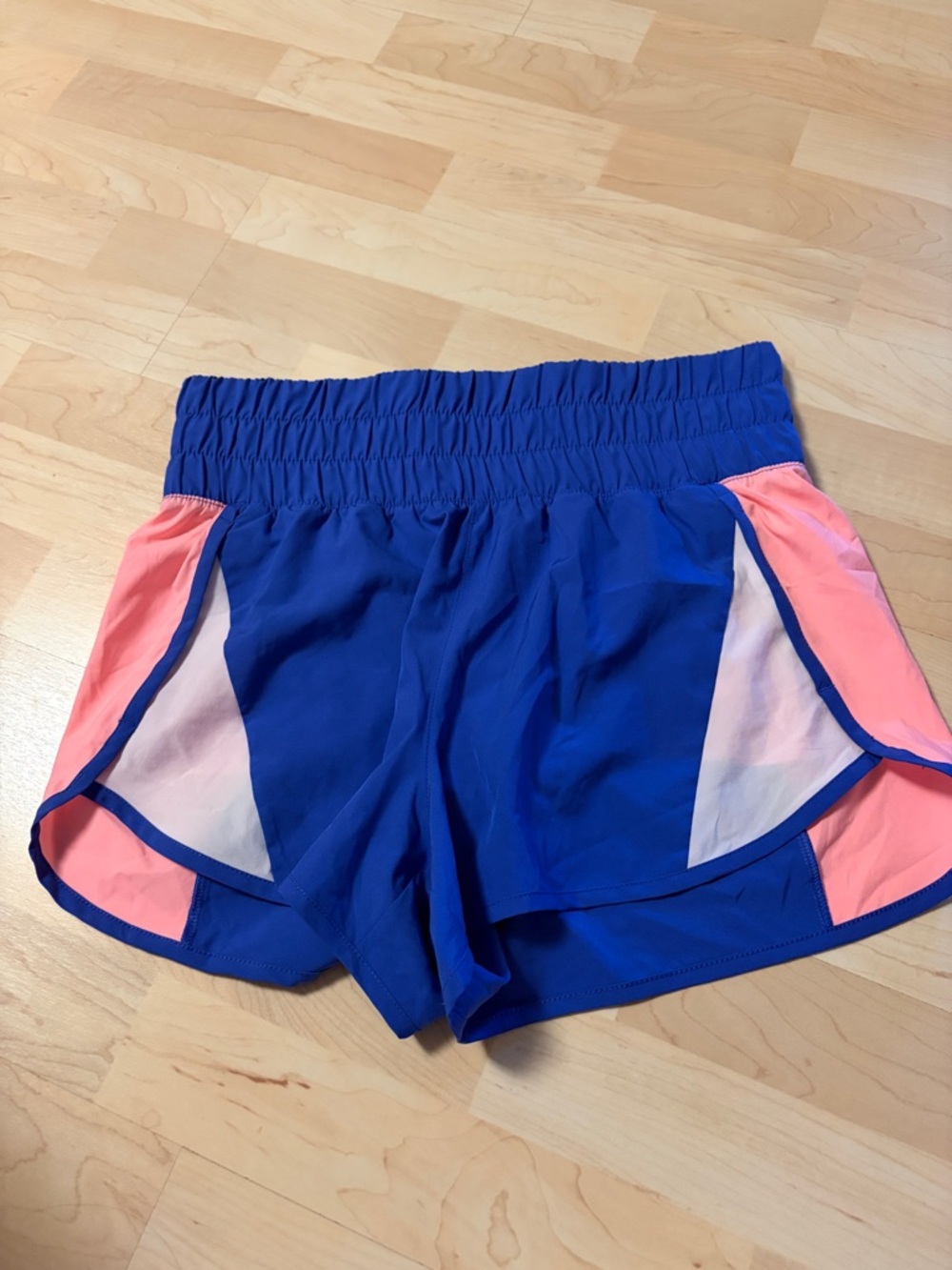 Avia Blue Athletic Shorts with Pink Panels